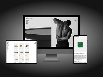 Freeman Gallery - New-age Design Gallery app art australia design figma freeman gallery jack london mobile shopify store ui ux web