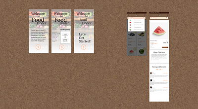 Food Finder - UX Project app graphic design ui ux