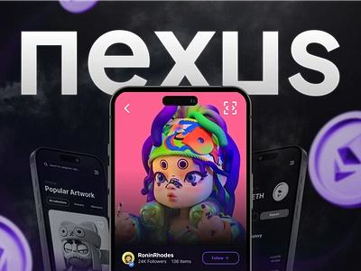 Nexus® — NFT Marketplace app design graphic design interface design landing page mobile app ui design ux ux design