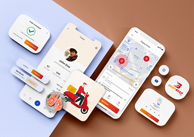 Beep Beep Delivery 🍔🚗 app branding design graphic design illustration logo prod typography ui ux vector