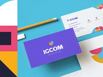 IGCOM Rebranding branding design graphic design logo rebranding stationery