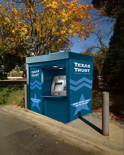 TEXAS TRUST ATM WRAP DESIGN adobe photoshop atm atm wrap branding design graphic design mohammad project web design wrap wrap design