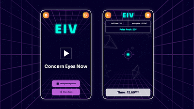 Neon Eye Concern Game App app design game design gamelove graphic design illustration neon thekishanmodi