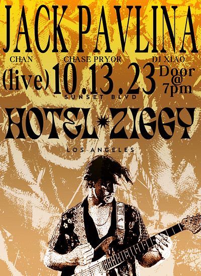 Jack Pavina Gig Flyer