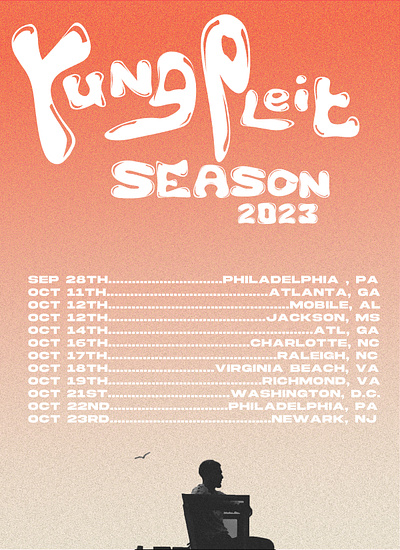 Yung Pleit Tour Announcement graphic design