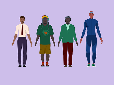 Clover Learning character set. African Characters. african afroamerican anatomy black body brand character character design character set clothing explainer video human face illustration man motion graphics nationality people promotional video rastafari rigging skin color