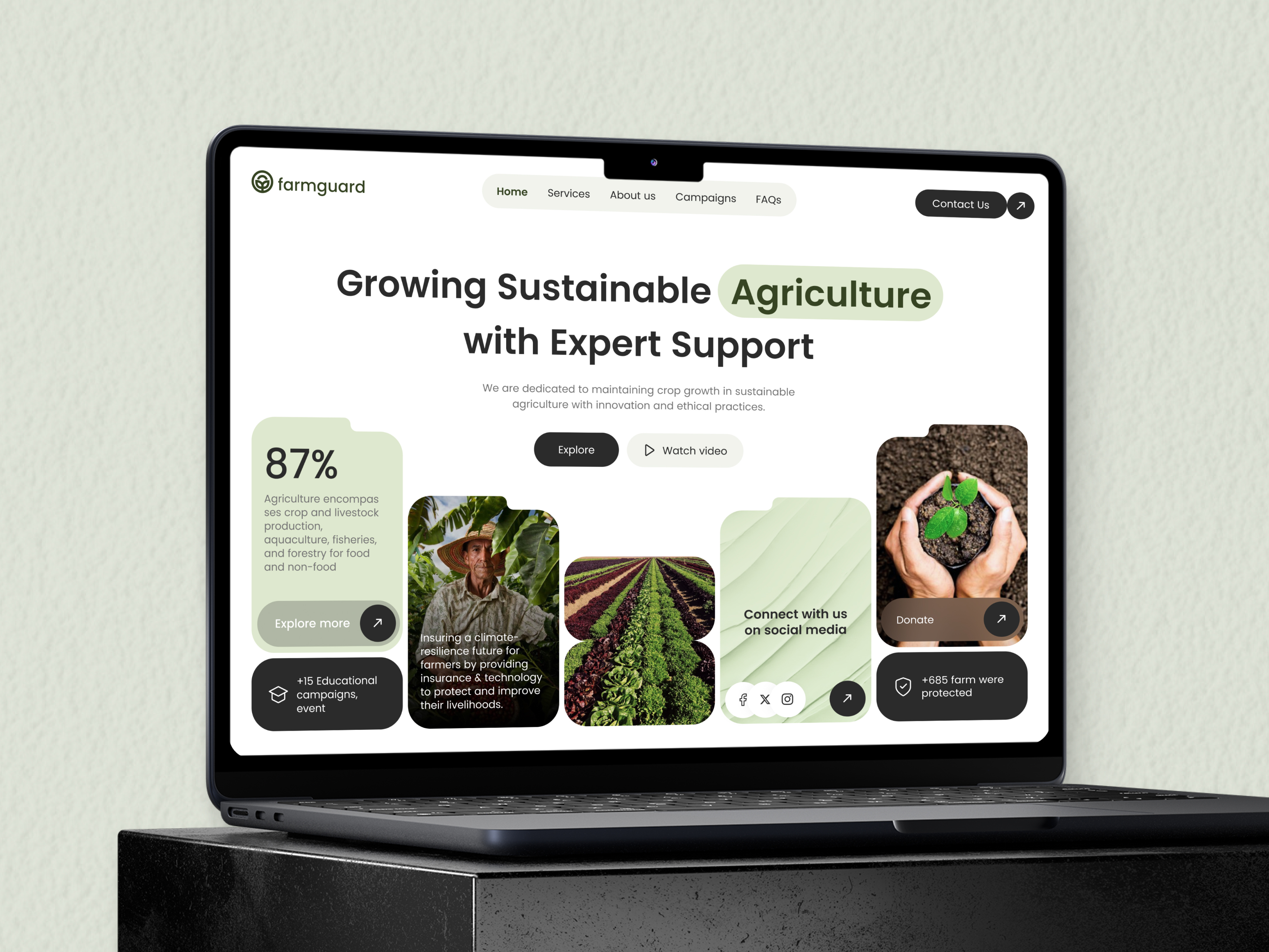 Agriculture Landing Page agriculture agriculture landing page agriculture website animation design design inspiration design trends figma landing page prototype ui ui design uiux uiux design website website design