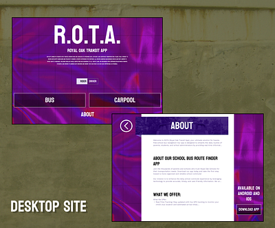 ROTA (Royal.Oak.Transit.App.) - UX Project design graphic design ui ux