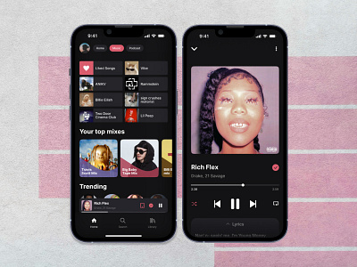 DailyUI 009 Music Player dailyui dailyui 009 dark mode ios mobile music player ui