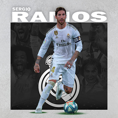 Sergio Ramos poster design graphic design