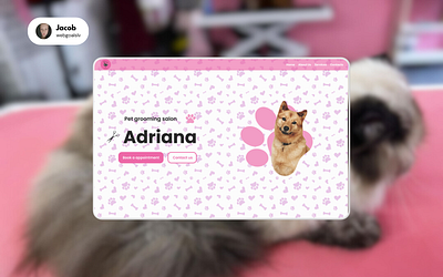 Pet Grooming Salons Website breakpoints custom graphics custom website design designer laptop mobile pc pet pet grooming salon responsive tablet ui uiux ux webdesign website