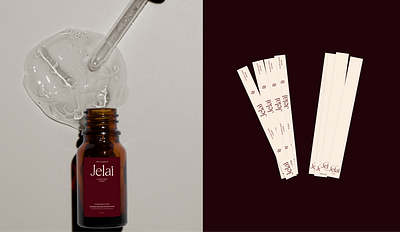 Brand identity and packaging for the cosmetic brand Jelai 3d branding graphic design logo