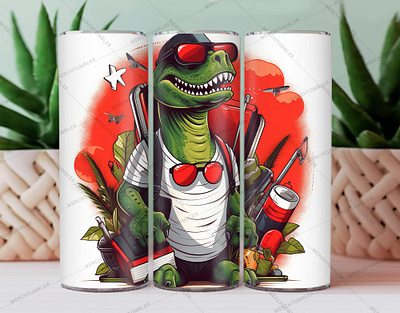 Cartoon Dinosaur Skinny Tumbler Wrap animal tumbler baby shower tumbler cartoon tumbler color image custom design art custom tumbler design dinosaur vector dragon tumbler illustration photography skinny tumbler sublimation tumbler sublimation tumbler warp vector art waterslide tumbler