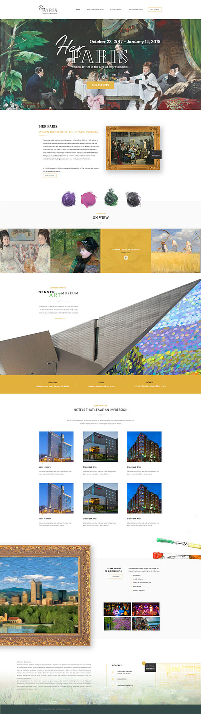 Denver Art Museum Site Design branding graphic design ui website design