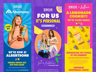 Swoon Lemonade Summer Campaigns colorful email email campaign email marketing email template email templates emails klaviyo lemonade mailchimp purple