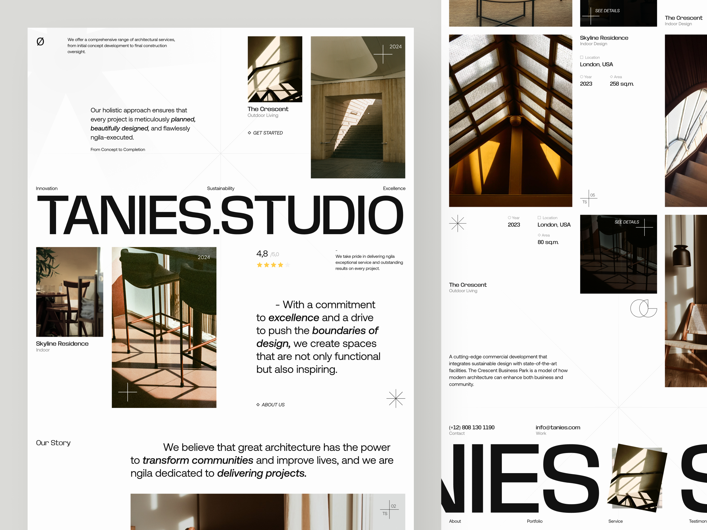 Example of Website Design — Homepage & Inner Pages