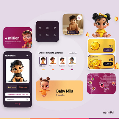 🚀 Exciting developments with the NanniAI UI/UX components! 🎨 design system mobile design product design productdesign ui ux ux design