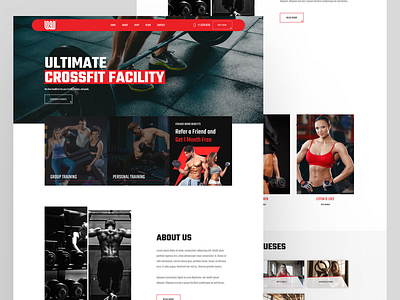 Website Design For Gym - Landing Page fitness design fitness landing page fitness website gym design gym landing page gym layout gym web gym website