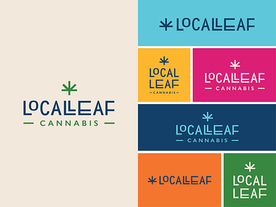 Logo Variations // Local Leaf Cannabis art director brand design branding canabis logo cannabis cannabis branding cannabis design color design designer freelance designer freelancer graphic design identity design logo logo design logo variation