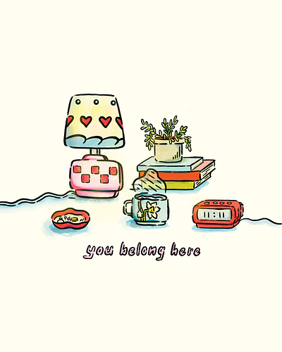 You Belong Here art design drawing encouragement illustration illustrator mental health minnesota