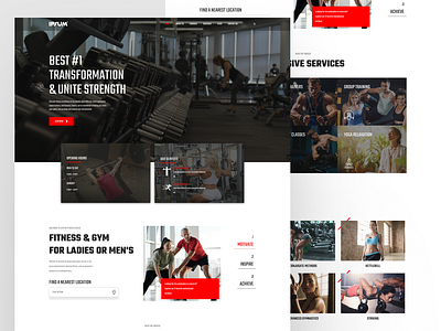 Gym Landing Page Design - Website Design fitness business fitness design fitness page fitness solutions gym branding gym landing page gym website health fitness