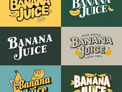 BANANA JUICE LOGO DESIGN branding design graphic design logo