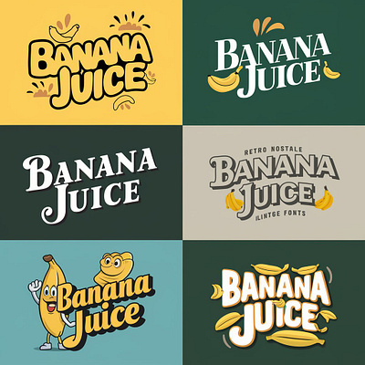 BANANA JUICE LOGO DESIGN branding design graphic design logo