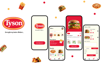 Tyson - The ultimate food app branding design food graphic design illustration user