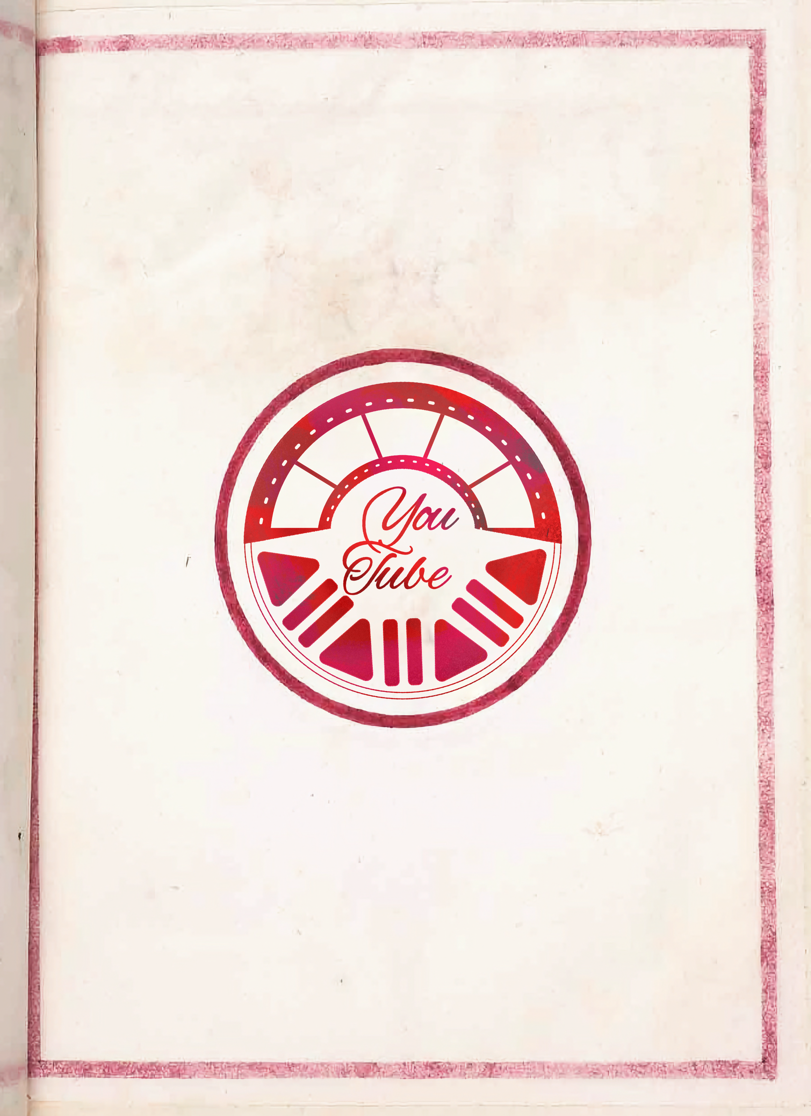 Youtube logo retro style graphic design logo