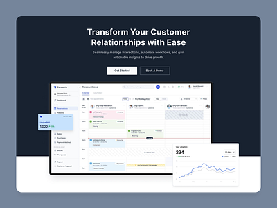 Landing For CRM System app crm design landing ui uiux ux web