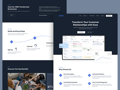 Landing CRM System app crm design landing support ui uiux ux web