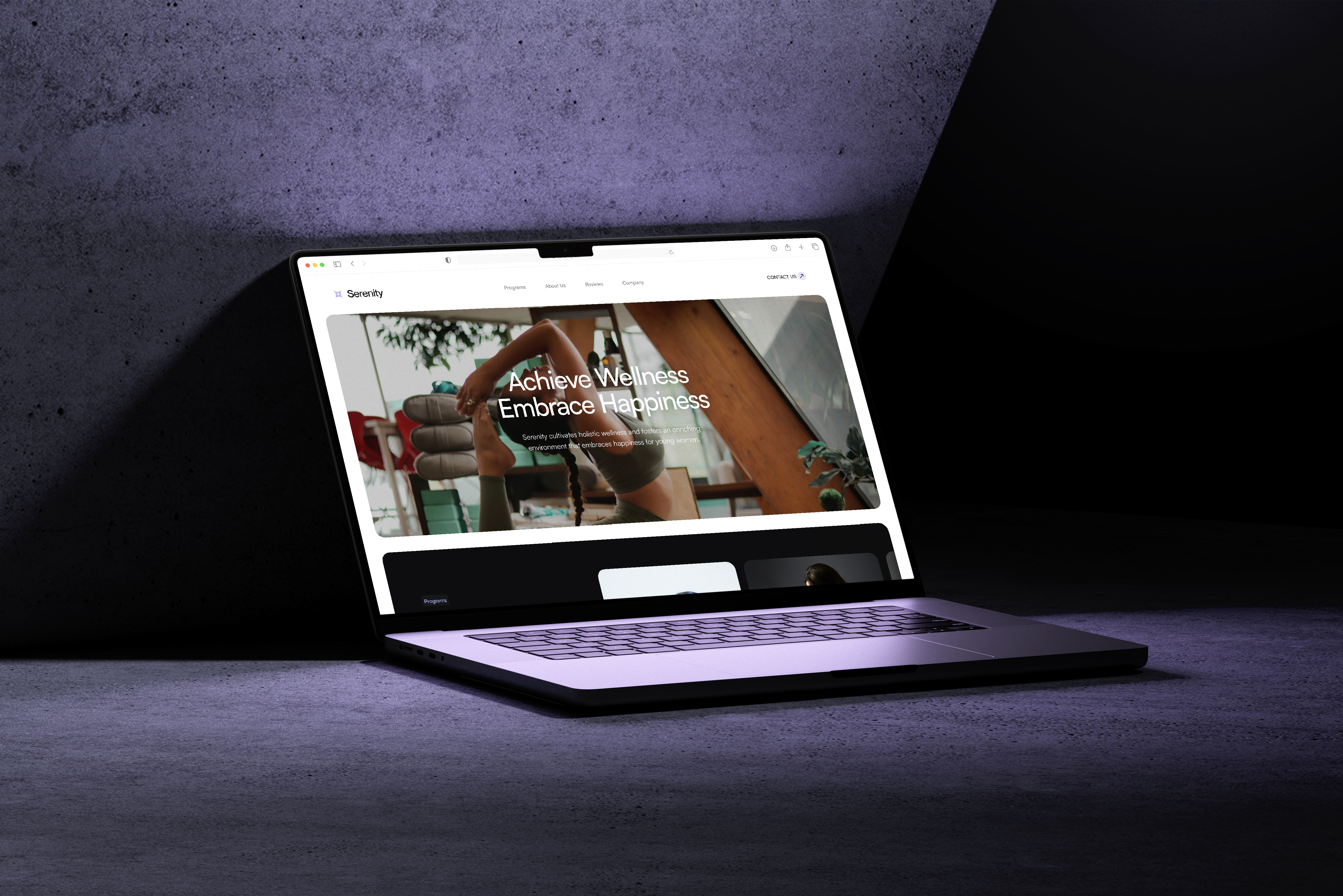 Serenity - Wellness Program for Women figma health ui uidesign websitedesign wellness women
