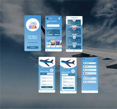 FlightEase booking design figma flight horizontal vertical scaling ui