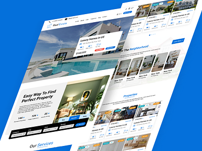 Stylish Real Estate Web Design in Figma design figma listing property real estate web website