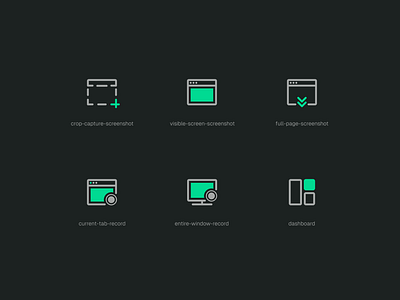 Screen Capture Icons capture icons custom icons design flat icon graphic design icon icon design icon for plugin icon illustration icon library icon ui icons plugin design screen icons screenshot icons ui ui design ux ui ux ui design visual design