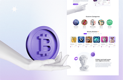 NFT trading platform 3d animation bitcoinswap blockchaindesign crypt cryptocurrency cryptoexchange exchangeplatform finance financeapp financialtechnology fintechdesign graphic design interaction interface motion graphics product design ux wallet walletdesign