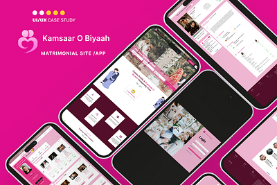 Kamsaar o Biyaah design figma marriage matrimonial ui uiux ux vector