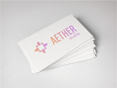 Aether Studio branding design figma graphic design graphiste logo minimaliste studio vecteur vector