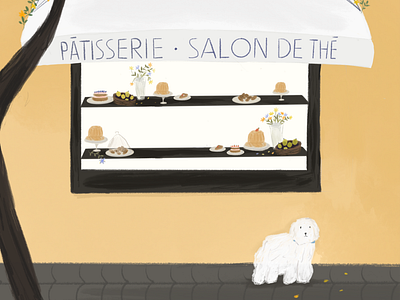 Pettiserie, Salon de Thé character childrensillustration cute digital illustration dog france french fun illustration pastries pet procreate