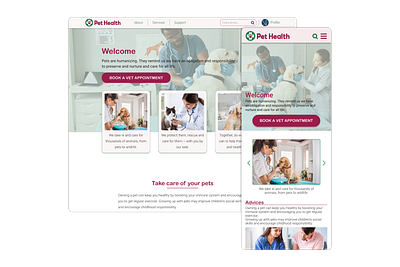 Pet Health UX design graphic design ui ux design