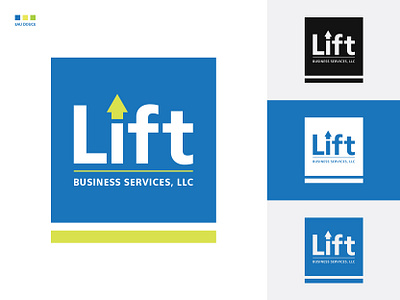 Lift Business Services Logo branding logo minimal square