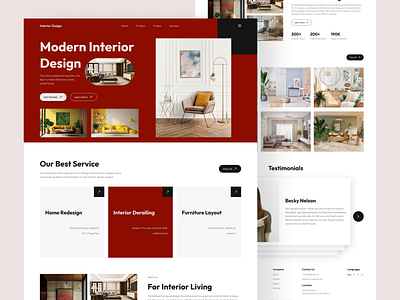 Interior Website Design architechture design furniture house interior interior design interior website lanmding page modern modern ui product shakil ui design web design website