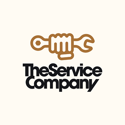 The Service Company Throwback Logo branding graphic design illustration typography