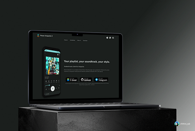 Redesigning a website for a music player app app design ui web design