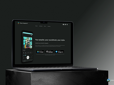 Redesigning a website for a music player app app design ui web design