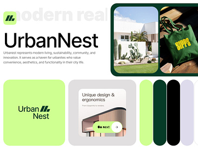 UrbanNest - Branding | doradsn. brand identity branding design doradesign doradsn figma graphic design icon design illustration itsrehanraihan landing page logo logo design opacityauthor realestate rehan raihan template design ui ui design ux