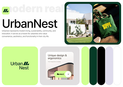 UrbanNest - Branding | doradsn. brand identity branding design doradesign doradsn figma graphic design icon design illustration itsrehanraihan landing page logo logo design opacityauthor realestate rehan raihan template design ui ui design ux