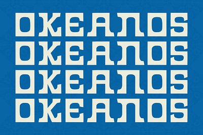 Okeanos Font anicent blue branding color europe font font design graphic design greece greek lettering mythology ocean sea tropical type type design typography vacation wordmark