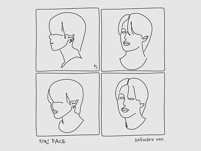 JIMIN BTS | Face Software Version bts character design doodle illustration fanart fineline graphic design illustration jimin jiminbts minimalist illustration