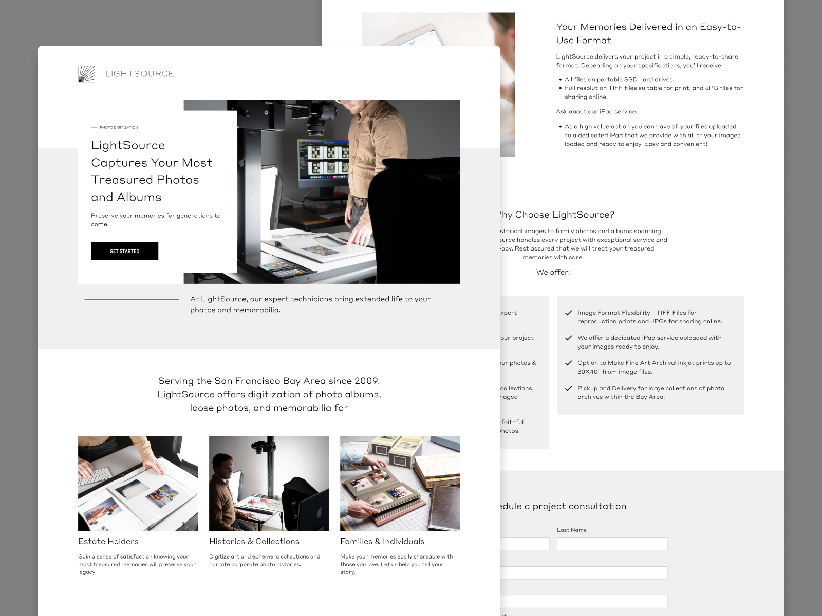 Lightsource - Landing Page Design